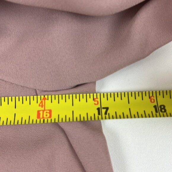 Olivaceous Dusty Rose Crossover Long Sleeved Blouse with  Flared Sleeves - Picture 8 of 11